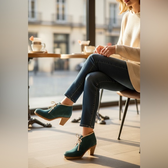 Anthropologie Shoes - Anthropologie Jasper & Jeera Blue Suede Yuma Booties